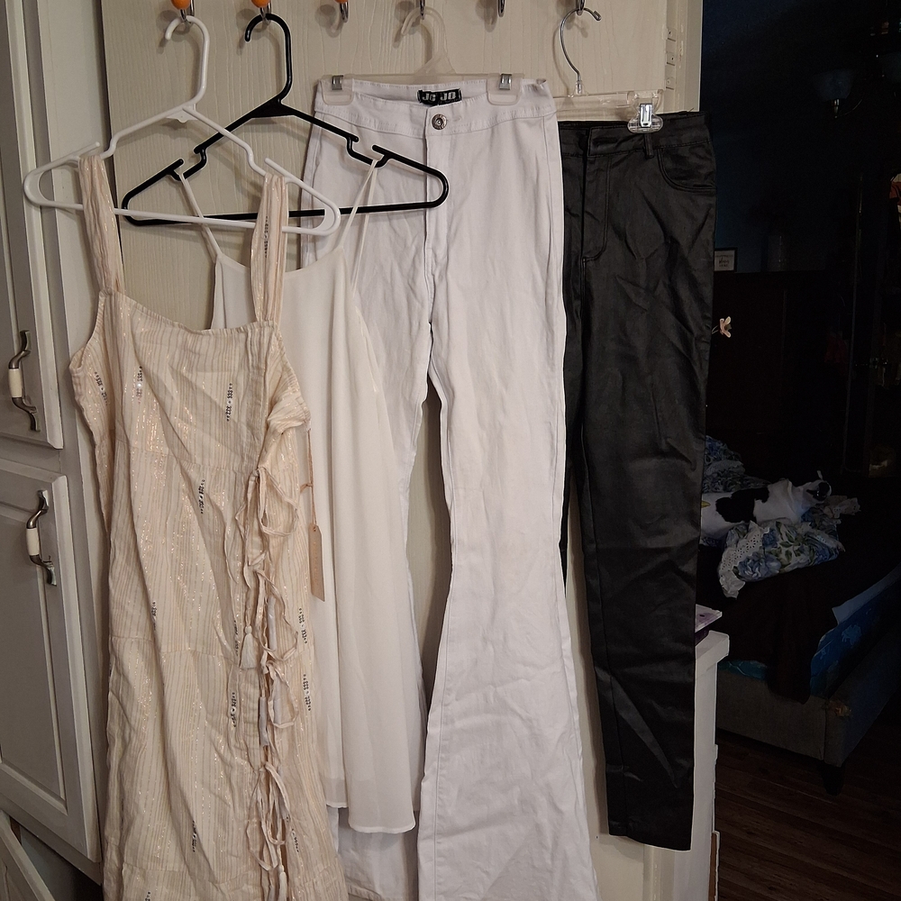 Stylish White and Black Women's Pants